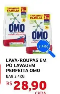 Assaí Atacadista Lava-roupas em pó lavagem perfeita omo bag oferta