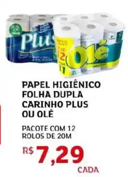 Assaí Atacadista Papel higiênico folha dupla carinho plus ou olé oferta