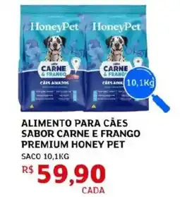 Assaí Atacadista Alimento para caes sabor carne e frango premium honey pet saco oferta