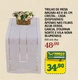 Cooper Trilho de mesa argivai 40 x 85 cm cristal-cada oferta