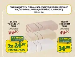 Cooper Toalha karsten plaza Rosto 48 x 80 cm cada 600 und. disp. oferta