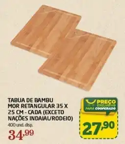 Cooper Tabua de bambu mor retangular 35 x 25 cm oferta