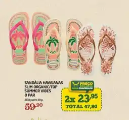Cooper Sandália havaianas slim organic/top summer vibes o par oferta