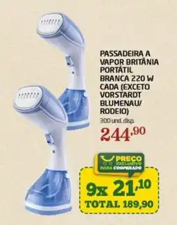 Cooper Passadeira a vapor britânia portátil branca 220 w oferta