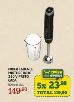 Cooper Mixer cadence mixture inox 220 v preto cada oferta