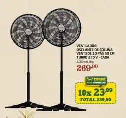 Cooper Ventilador oscilante de coluna ventisol 10 pás 50 cm turbo 220 v - cada oferta
