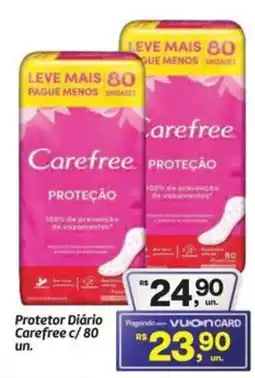 Fort Atacadista Protetor Diário Carefree c/80 un. oferta