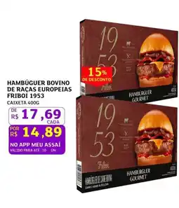 Assaí Atacadista Hambúguer bovino de raças europeias friboi 1953 oferta