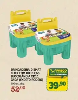 Cooper Brincadeira dismat click com 80 peças blocolândia xk11 cada oferta