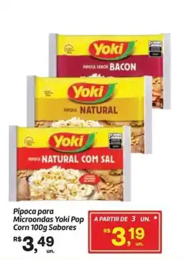 Fort Atacadista Pipoca para Microondas Yoki Pop A Corn Sabores oferta