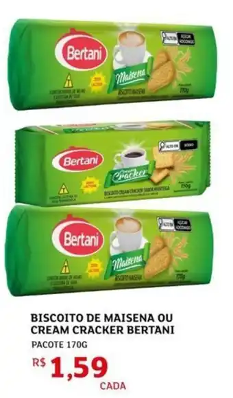 Biscoito de maisena ou cream cracker bertani pacote