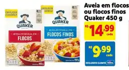 Extra Supermercado Aveia em flocos ou flocos finos Quaker oferta