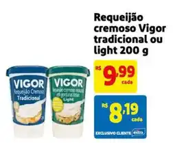 Extra Supermercado Requeijão cremoso Vigor tradicional ou light oferta