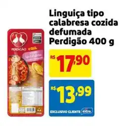 Extra Supermercado Linguiça tipo calabresa cozida defumada Perdigão oferta