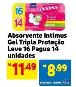 Extra Supermercado Absorvente Intimus Gel Tripla Proteção oferta