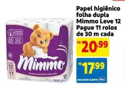 Extra Supermercado Papel higiênico folha dupla Mimmo oferta