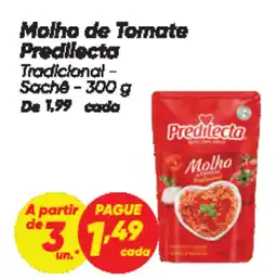 Dia Molho de Tomate Predilecta Tradicional Sachê oferta