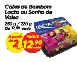 Dia Caixa de Bombom Lacta ou Sonho de Valsa oferta