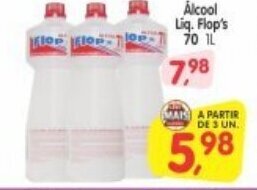 Cercadão Alcool liq. Flop's 70 1L oferta