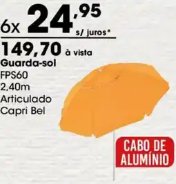 Zaffari Guarda-sol FPS60 2.40m Articulado Capri Bel oferta