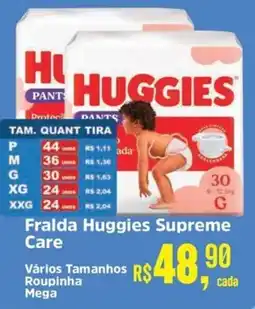 Supermercados Mateus Fralda Huggies Supreme Care oferta