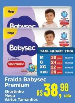 Supermercados Mateus Fralda Babysec Premium oferta
