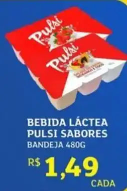 Assaí Atacadista Bebida láctea pulsi sabores bandeja oferta
