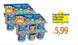 Atacadão logurte Betânia Polpa Kids Resfriado Bandeja oferta