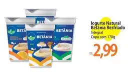 Atacadão logurte Natural Betânia Resfriado Integral Copo oferta