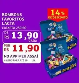 Assaí Atacadista Bombons favoritos lacta oferta