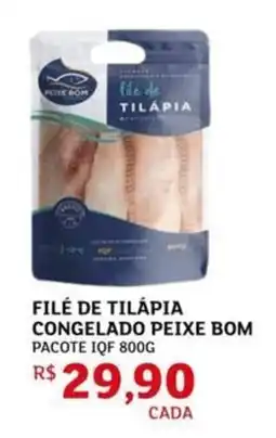 Assaí Atacadista Filé de tilápia congelado peixe bom pacote iqf oferta
