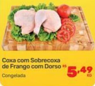 Supermercados Condor Coxa com Sobrecoxa de Frango com Dorso oferta