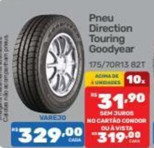 Supermercados Condor Pneu Direction Touring Goodyear oferta