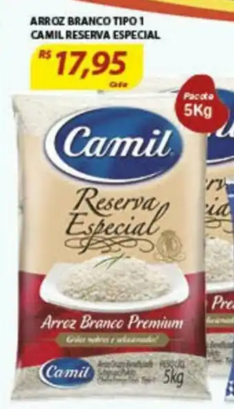 Assaí Atacadista Arroz Branco Tipo 1 Camil Reserva especial 5kg oferta