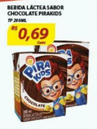 Assaí Atacadista Bebida Lactea Sabor Chocolate Pirakids 200ml oferta