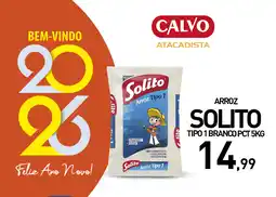 Calvo Atacadista Arroz solito tipo 1 branco pct oferta