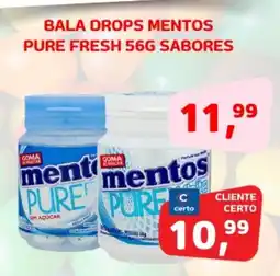 Cercadão Bala drops mentos pure fresh sabores oferta