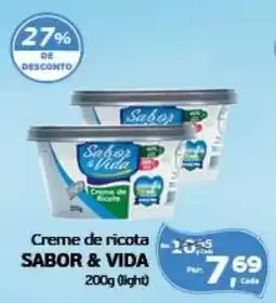 Cometa Supermercados Creme de ricota SABOR & VIDA (light) oferta