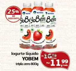 Cometa Supermercados logurte líquido YOBEM triplo zero oferta