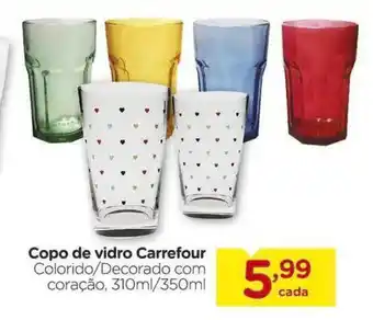 Copo de vidro Carrefour