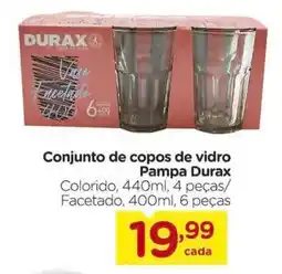 Carrefour Conjunto de copos de vidro Pampa Durax oferta