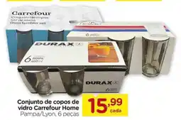 Carrefour Conjunto de copos de vidro Carrefour Home oferta