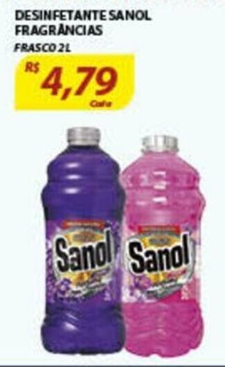 Assaí Atacadista Desinfetante Sanol Fragrancias 2L oferta