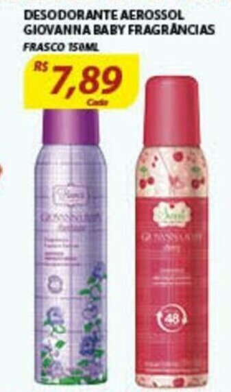 Assaí Atacadista Desodorante aerossol Giovanna Baby Fragrancias 150ml oferta