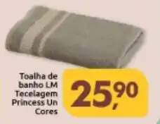 Supermercados Nori Toalha de banho LM Tecelagem Princess Un Cores oferta