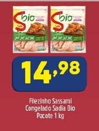 Arena Atacado Filezinho Sassami Congelado Sadia Bio pacote 1kg oferta