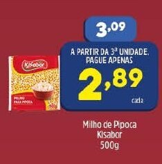 Arena Atacado Milho de Pipoca Kisabor 500g oferta