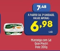 Manteiga com Sal Gran Mestri pote 200g