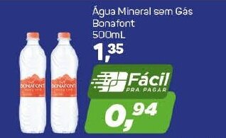 Agua Mineral Sem Gas Bonafont 500ml