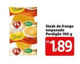 Extra Supermercado Steak de frango empanado Perdigao 100g oferta